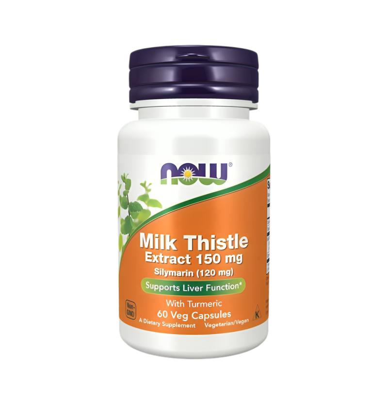 NOW Foods Milk Thistle Extract with Turmeric 150mg 60 Kapslar