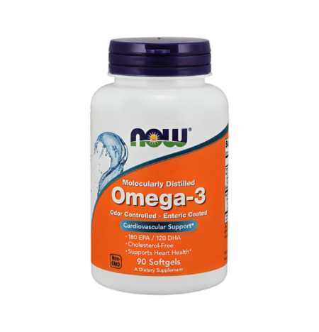 NOW Foods Omega-3 Enteric Coated 90 Mjukgelkapslar