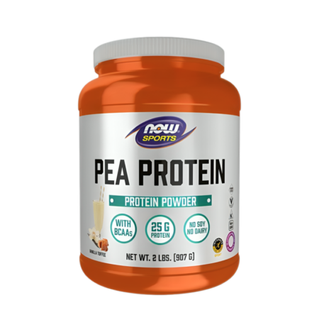 NOW Foods Pea Protein, Vanilla Toffee - 907g