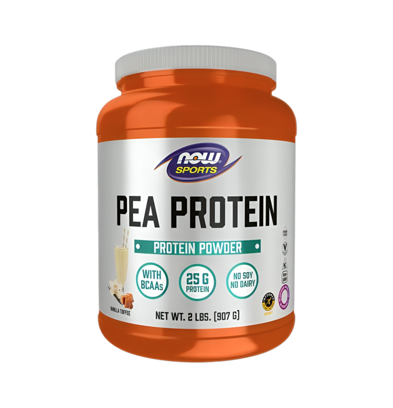 NOW Foods Pea Protein, Vanilla Toffee - 907g