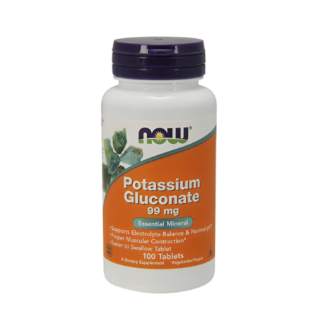 NOW Foods Potassium Gluconate 99mg 100 Tabletter