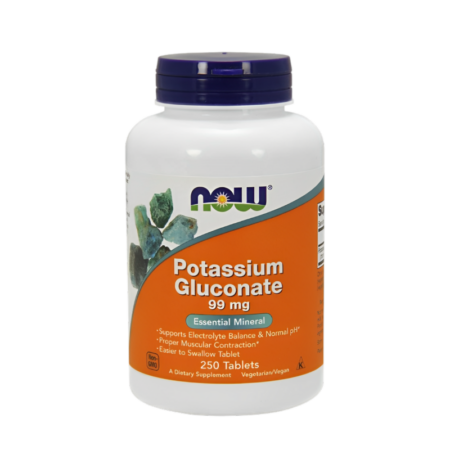 NOW Foods Potassium Gluconate 99mg 250 Tabletter