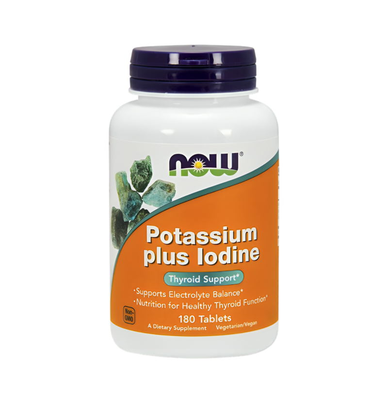 NOW Foods Potassium plus Iodine 180 Tabletter
