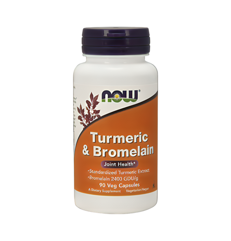 NOW Foods Turmeric & Bromelain 90 Kapslar