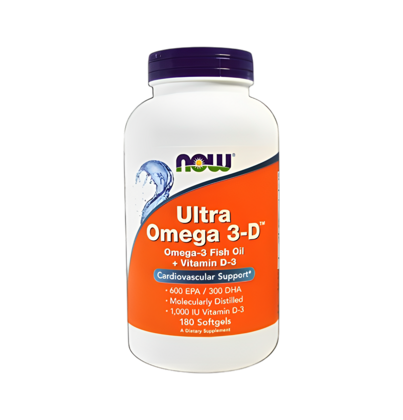 NOW Foods Ultra Omega 3-D with Vitamin D-3 180 Mjukgelkapslar