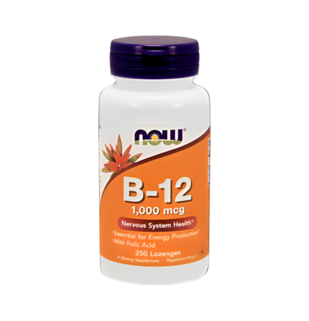 NOW Foods Vitamin B-12 with Folic Acid 1000mcg 250 Sugtabletter