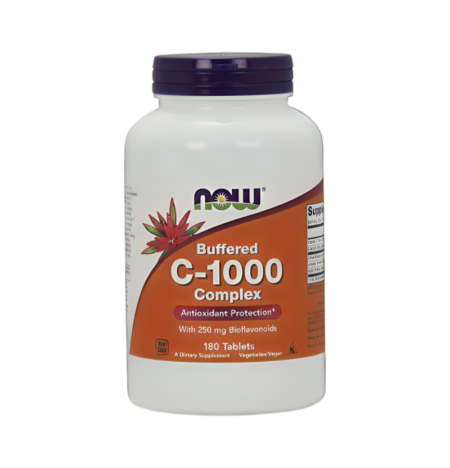 NOW Foods Vitamin C-1000 Complex Buffered with 250mg Bioflavonoids 180 Tabletter