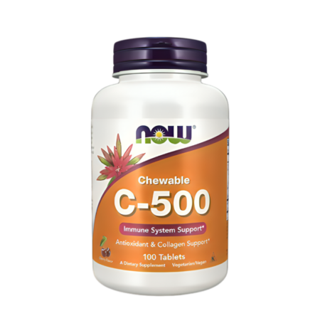 NOW Foods Vitamin C 500mg Cherry 100 Tuggtabletter