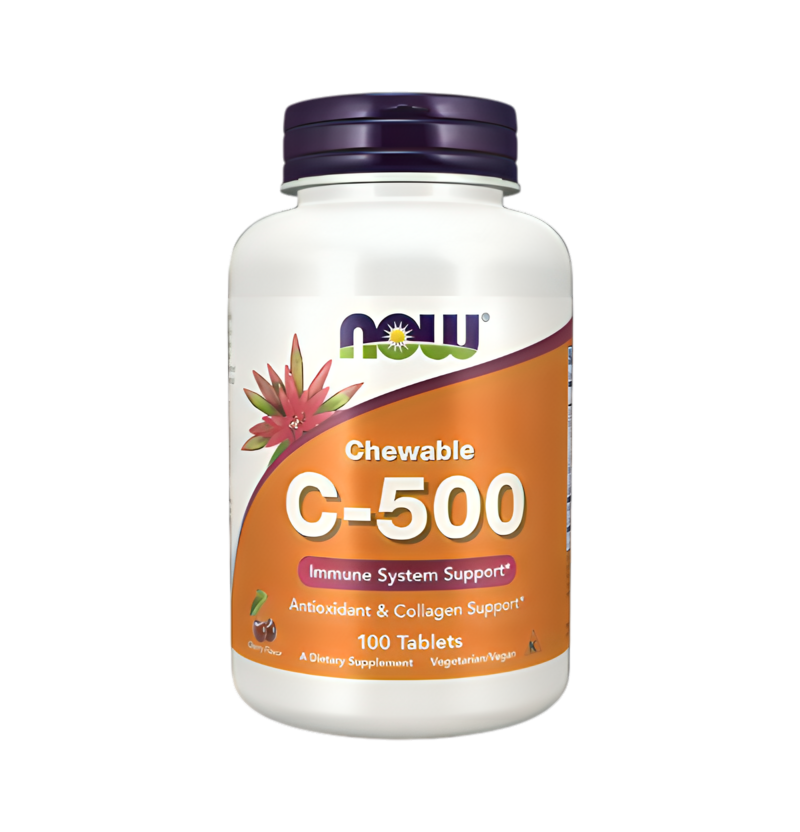 NOW Foods Vitamin C 500mg Cherry 100 Tuggtabletter