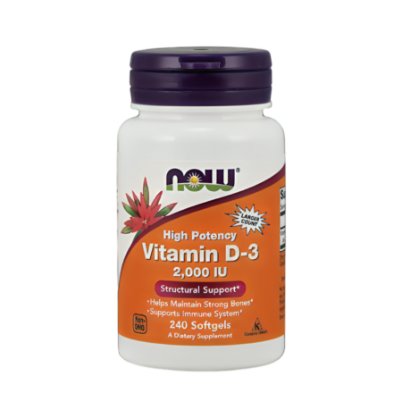 NOW Foods Vitamin D-3 2000IU 240 Gelkapslar