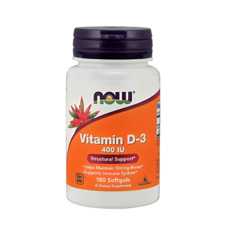NOW Foods Vitamin D-3 400IU 180 Gelkapslar