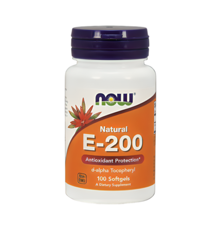 NOW Foods Vitamin E-200, Natural 100 Mjukgelkapslar
