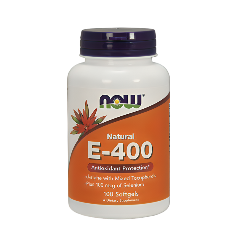 NOW Foods Vitamin E-400IU with Selenium 100 Mjukgelkapslar