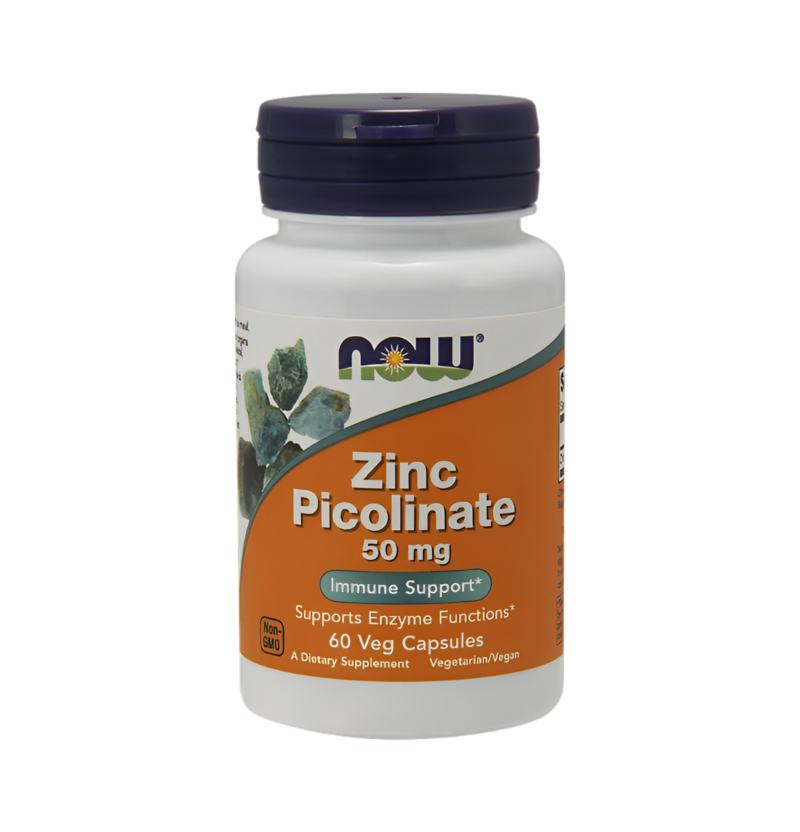 NOW Foods Zinc Picolinate 50mg 60 Vegetariska kapslar