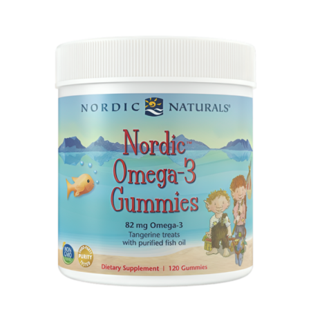 Nordic Naturals Nordic Omega-3 Gummies 82mg Tangerine Treats 120 Gummitabletter