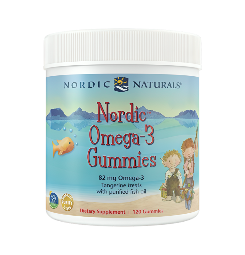 Nordic Naturals Nordic Omega-3 Gummies 82mg Tangerine Treats 120 Gummitabletter
