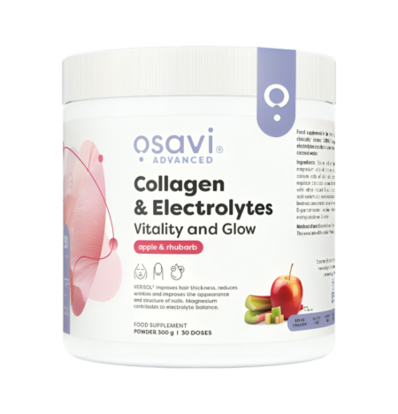 Osavi Collagen Electrolytes Vitality and Glow, Apple & Rhubarb 300g