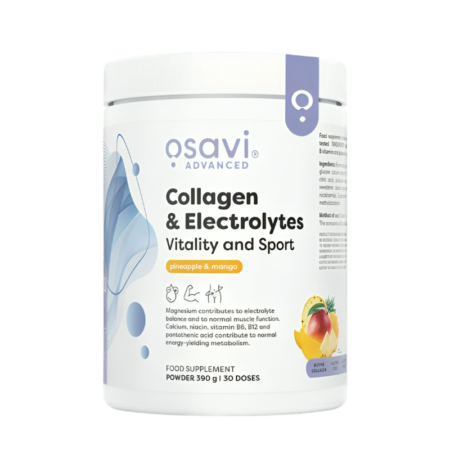 Osavi Collagen Electrolytes Vitality and Sport, Pineapple & Mango 390g