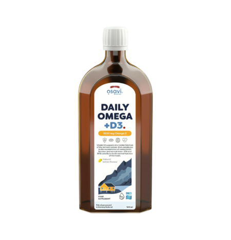 Osavi Daily Omega + D3 1600mg Omega 3 (Natural Lemon) 500ml