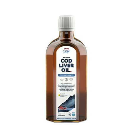 Osavi Norwegian Cod Liver Oil 1000mg Omega 3 (Lemon-Mint) 250ml