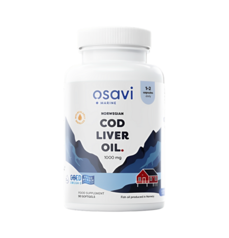 Osavi Norwegian Cod Liver Oil 1000mg (Lemon) 90 Mjukgelkapslar