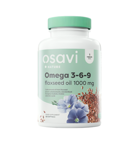 Osavi Omega 3-6-9 Flaxseed Oil 1000mg 120 Mjuka gelkapslar