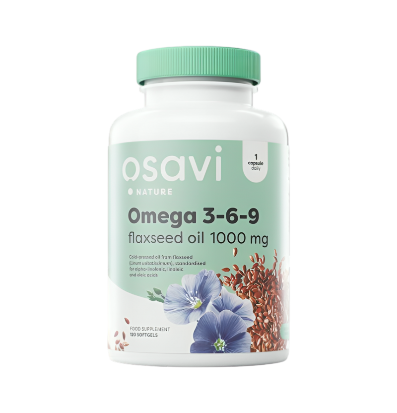 Osavi Omega 3-6-9 Flaxseed Oil 1000mg 120 Mjuka gelkapslar