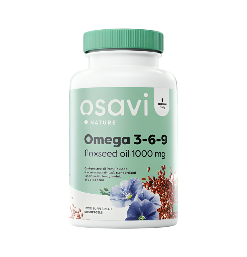 Osavi Omega 3-6-9 Flaxseed Oil 1000mg 60 Mjukgelkapslar
