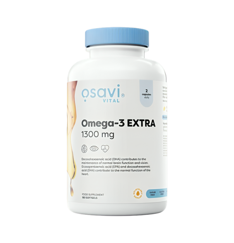 Osavi Omega-3 Extra Molecularly Distilled 1300mg (Lemon) 180 Mjuka gelkapslar