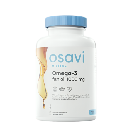 Osavi Omega-3 Fish Oil Molecularly Distilled 1000mg (Lemon) 120 Mjuka gelkapslar