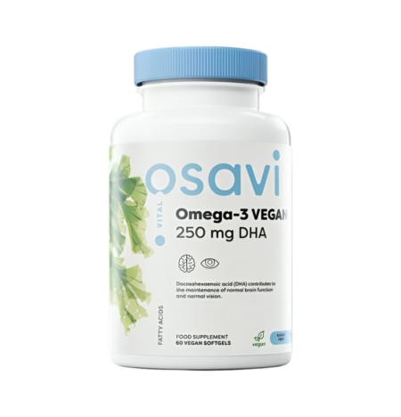 Osavi Omega-3 Vegan 250mg DHA 60 Mjukgelkapslar