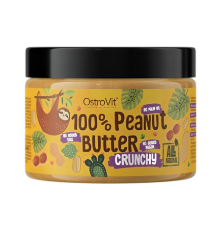 OstroVit 100% Peanut Butter, Crunchy 500g