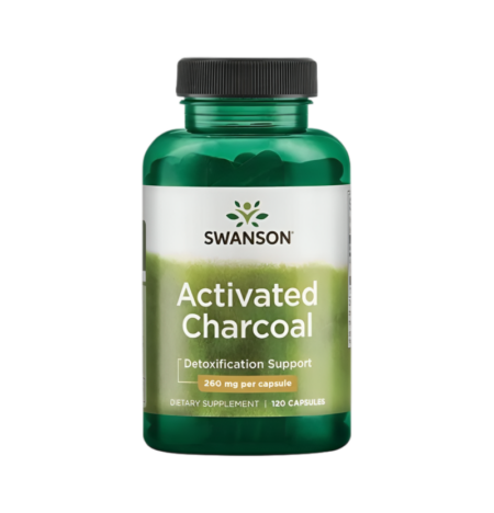 Swanson Activated Charcoal 260mg 120 Kapslar