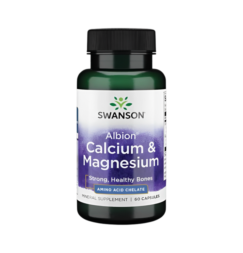 Swanson Albion Calcium & Magnesium 60 Kapslar