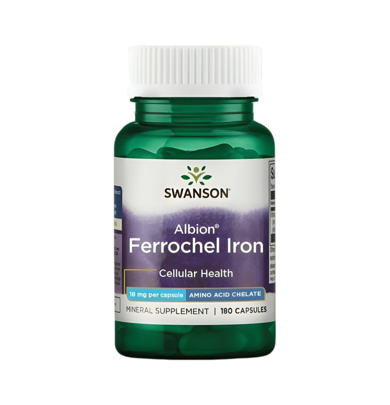 Swanson Albion Ferrochel Iron 18mg 180 Kapslar
