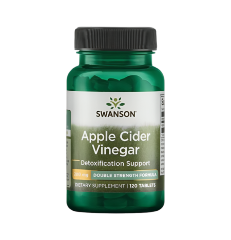 Swanson Apple Cider Vinegar 200mg Double-Strength 120 Tabletter