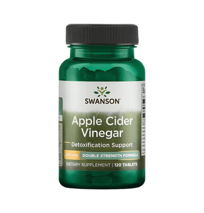 Swanson Apple Cider Vinegar 200mg Double-Strength 120 Tabletter