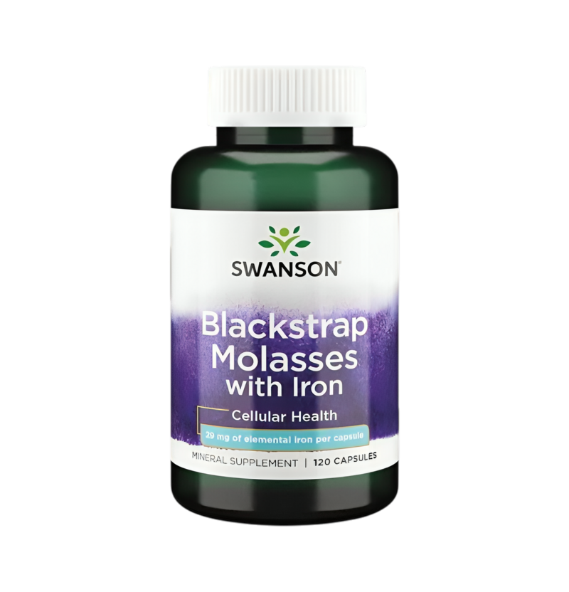 Swanson Blackstrap Molasses with Iron 29mg 120 Kapslar