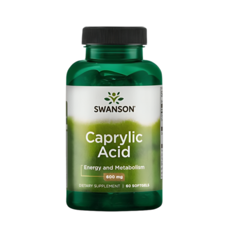 Swanson Caprylic Acid 600mg 60 Mjuka Gelkapslar