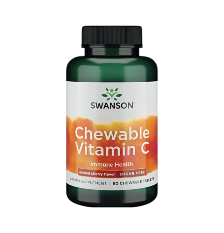 Swanson Vitamin C Natural Cherry Flavour 60 Tuggtabletter