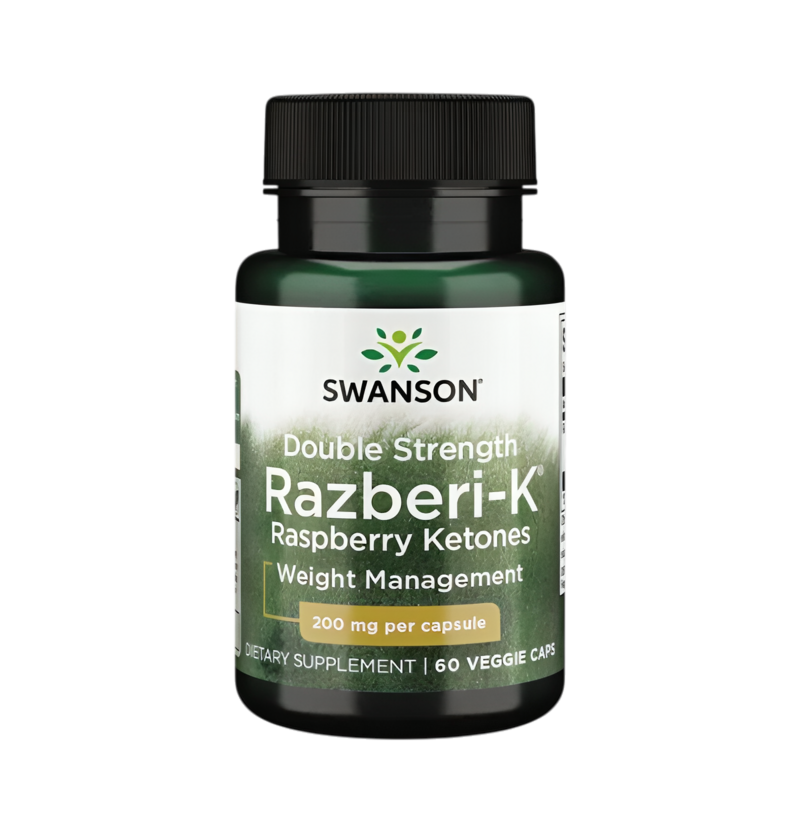 Swanson Dubbel styrka Razberi-K 200mg 60 Kapslar