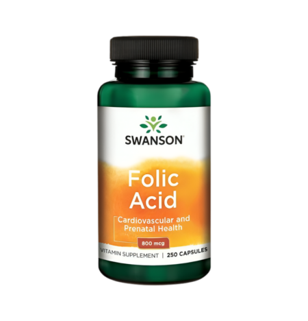Swanson Folic Acid 800µg 250 Kapslar