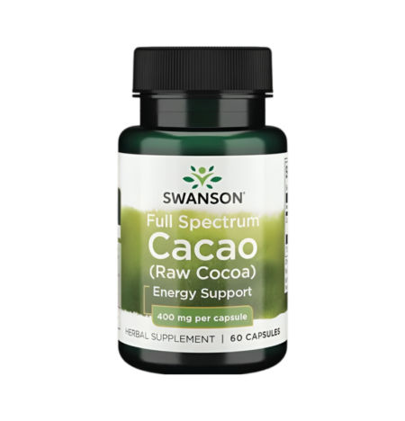 Swanson Full Spectrum Cacao (Raw Cocoa) 400mg 60 Kapslar