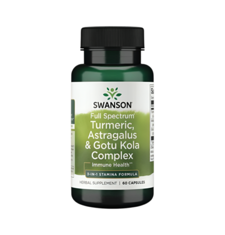 Swanson Full Spectrum Turmeric, Astragalus & Gotu Kola Complex 60 Kapslar