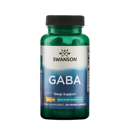 Swanson GABA 750mg Maximum Strength 60 Kapslar