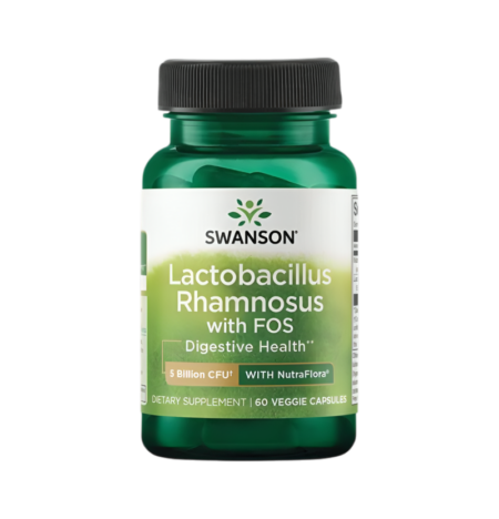 Swanson Lactobacillus Rhamnosus with FOS 5 Billion CFU 60 Vegetariska Kapslar