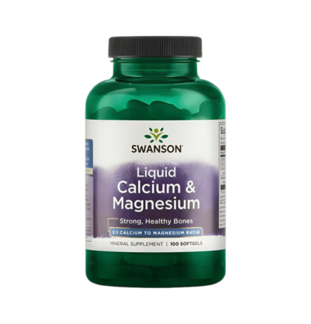 Swanson Liquid Calcium & Magnesium 100 Mjukgelkapslar