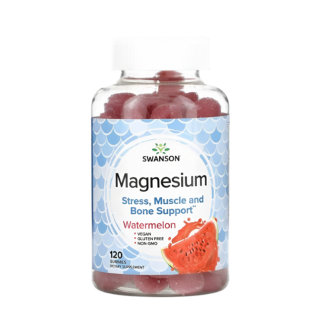 Swanson Magnesium Watermelon 120 Gummitabletter