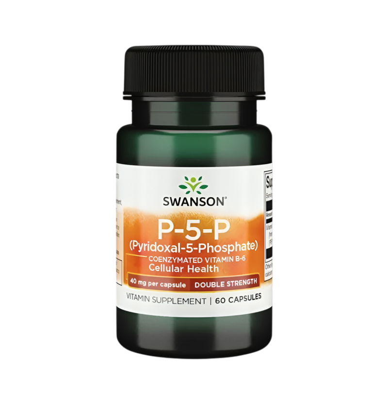 Swanson P-5-P (Pyridoxal-5-Phosphate) Coenzymated Vitamin B6 40mg 60 Kapslar