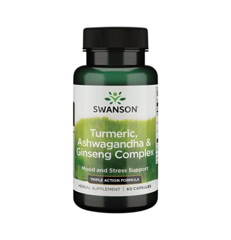 Swanson Turmeric, Ashwagandha & Ginseng Complex 60 Kapslar